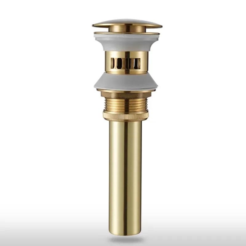 For Bath Accessories Bathroom Basin Pop Up Drain Stainless Steel Drain Plug Sink Drain with Overflow with Holes New Take Over