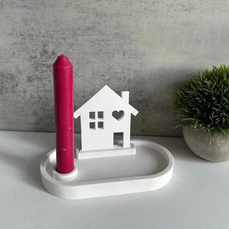 Silicone Craft Molds Silicone Candle Bracket Molds Home Decors Crafting Molds Oval Candle Holder Molds Resin Epoxy Molds