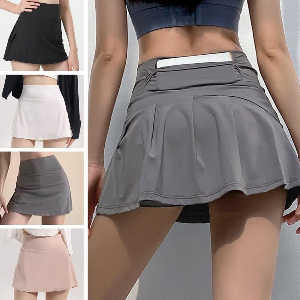 Quick-Drying High Waisted Golf Skirts with Lining Yoga Sport Skirt Pleated Tennis Skirt  Tennis