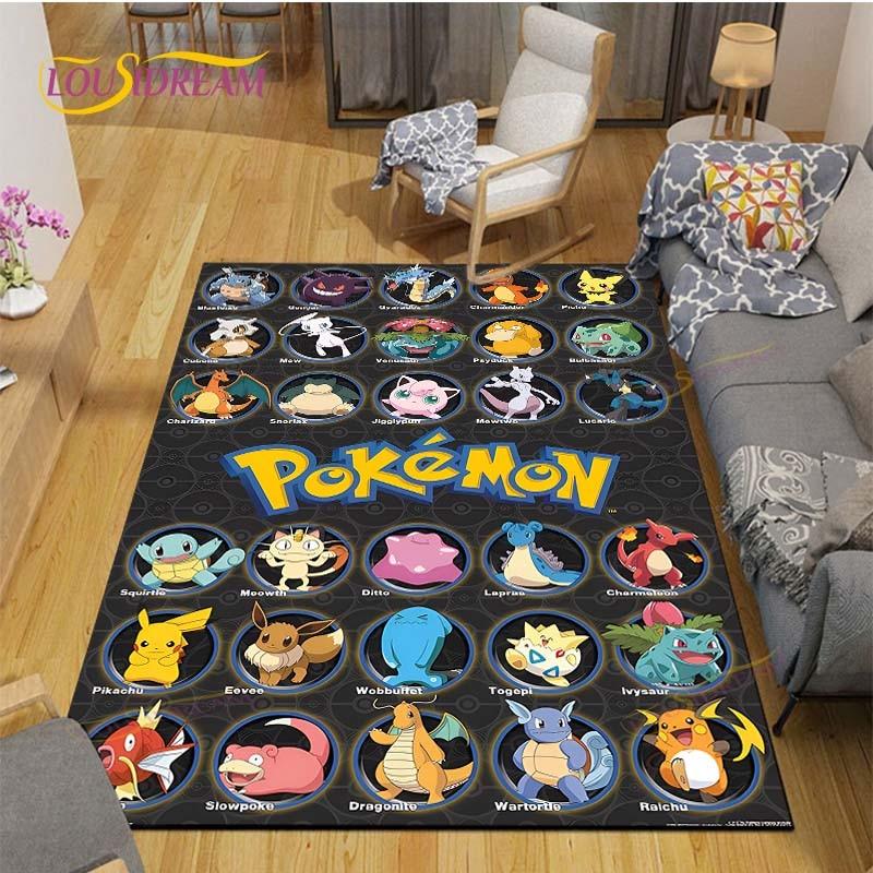Χαλί Pokemon Χαλί Anime Παιδικά Χαλιά Σαλόνι Τραπεζάκι τσαγιού Χαλί Υπνοδωματίου Πλενόμενα Χαλιά Δαπέδου Χαλί Οικιακής Χρήσης Χαριτωμένο Χαλί
