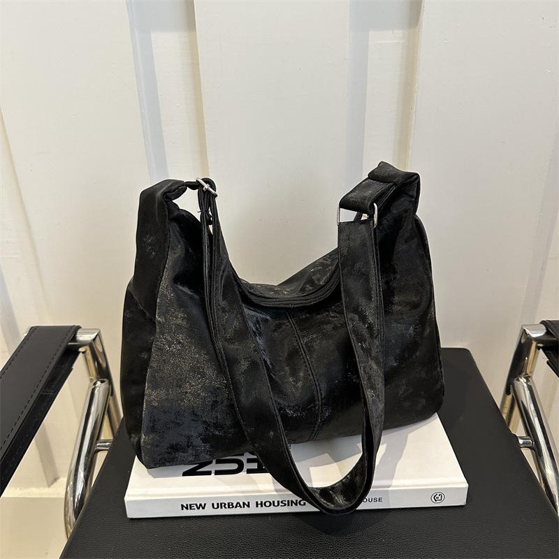 2024 Trendy Korean Style Large Capacity Solid Color Women's Shoulder Tote Handbag