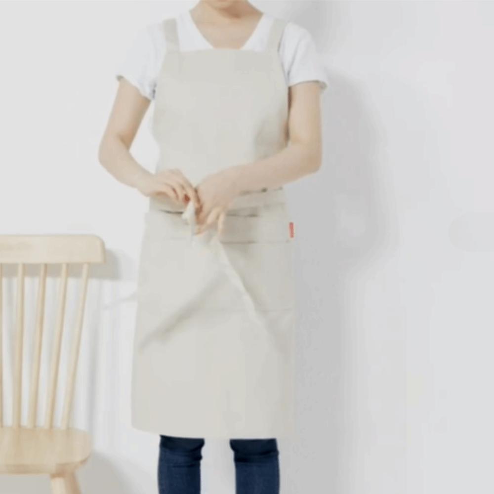 Hanging Neck Household Waterproof Apron H-type Kitchen Apron Japanese-style Apron  Waiter