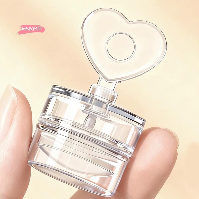 Transparent Nail Stamper And Scraper Set Heart & Flower Shaped Jelly Silicone Head for French Style Nail Art Printing