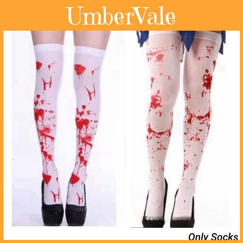 Halloween Blood Stockings For Costume Party Nurse Zombie Bloody Silk Stockings