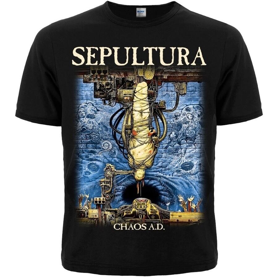 Sepultura  Chaos A.D.  Черная футболка slayer obituary (3) Футболка Unisex XXXL