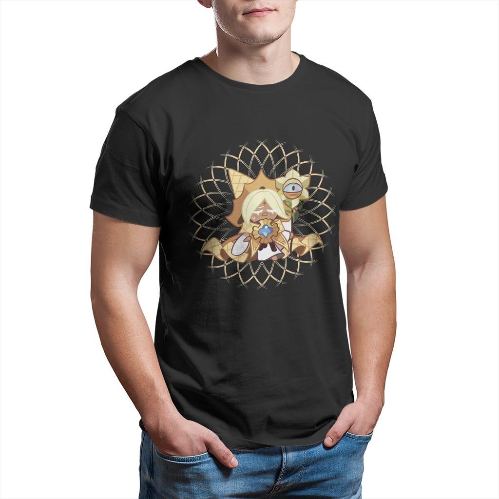 Cookie Run Kingdom Pure Vanilla Cookie T Shirt Punk Men Tees Summer Polyester Clothing Harajuku Crewneck TShirt