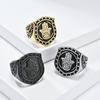 Vintage Hand of Fatima Stainless Steel Ring for Mens Hip Hop Masculine Faith Finger Ring Boys Jewelry Accessorie