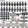 160 Black Swat Weapon Shield M8003 Human Military Doll Model Small Particle Fight