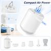 Portable Mini Electric Air Pump Multifunctional Inflator Deflator Compact Design with Multiple Nozzles for Various Inflatable Items