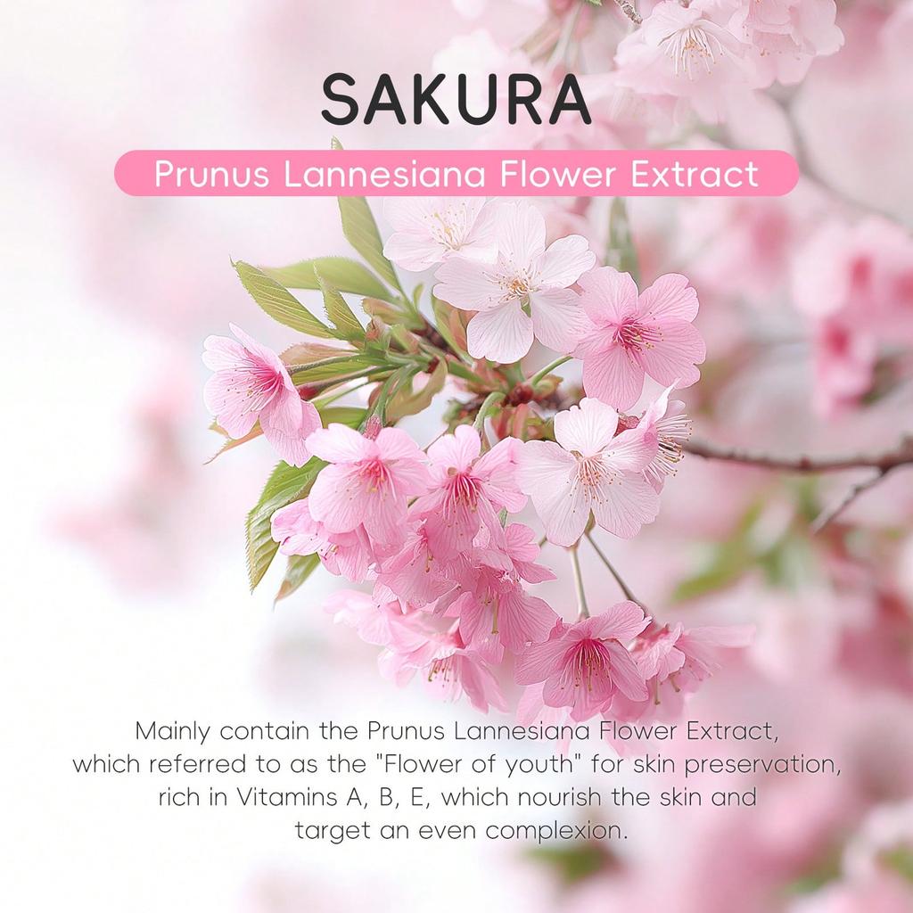 50pcs Sakura Face Mask, Apply Mud Mask, Cleanse, Control Oil, Moisturize & Soothe, Brighten Complexi
