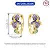 Iris Flower Stud Earrings Featuring Purple Flower Decorative Plants 925 Silver Earrings Woman Jewelry Anniversary Gift