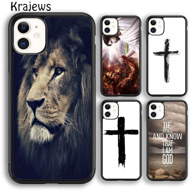 Krajews Bible Jesus Christ Christian Cross Phone Case Cover For iPhone 17 Air 16 15 14 Plus 11 12 13 Pro Max