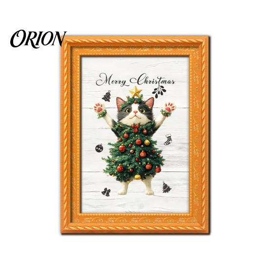Decorative Metal Cabinet Magnets Christmas Ghost/Dog/Cat Fridge Magnets, Retro Wooden Photo Frame Refrigerator Magnet, Strong Magnetic Decorations