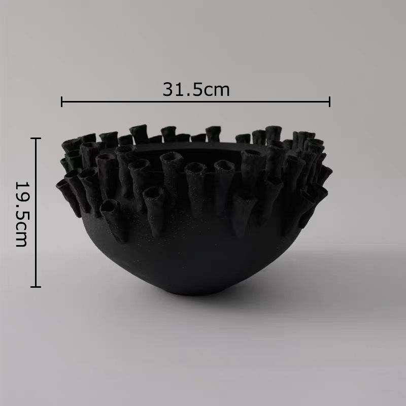 

Creative Porous Edge Ceramic Vase Artwork Flower Pots Desk Decoration Flower Arrangement Floral Vases Room Aesthetic Decor