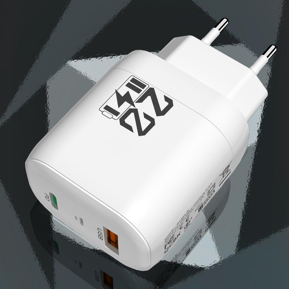 2.4A Dual USB Charger with 2-Port Head, US/EU/KR/UK Compatible, Travel Charger