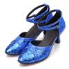 Hot Selling Ladies Modern Dancer Shoes, Tango Shoes, Waltz Indoor/outdoor Gold and Silver Shiny Dance Middle Heel