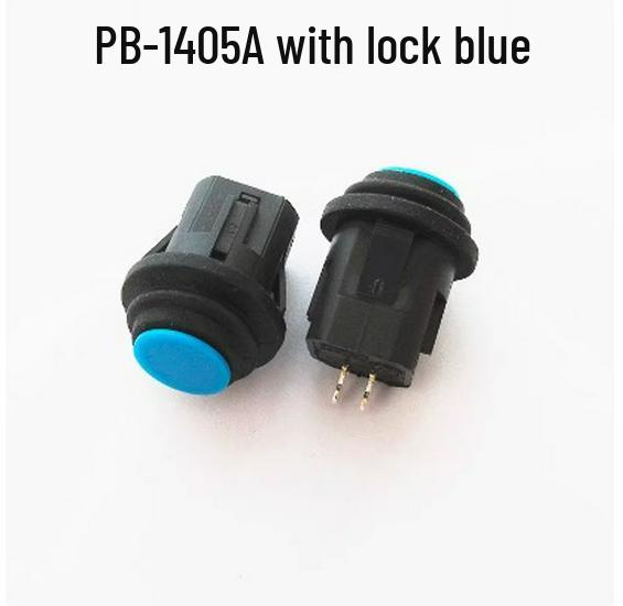 14MM Waterproof Self-Reset/Lock Button Switch - Red, Green, Black, Blue, Yellow, White