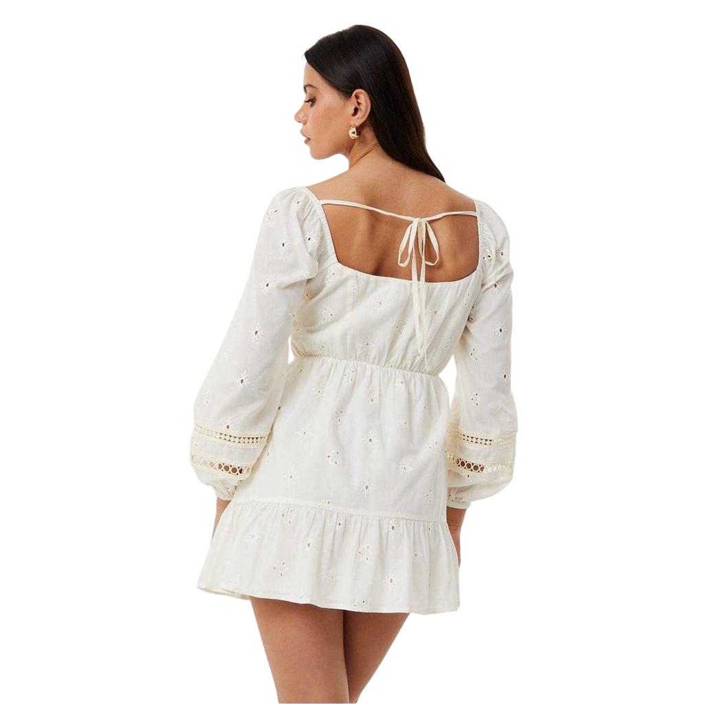 Jack Wills Womens/Ladies Boho Broderie Long-Sleeved Mini Dress