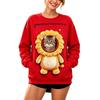 Felpa Unisex a Maniche Lunghe con Tasca per Cane, Pullover Caldo Casual Largo