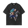 Dragon Ball Z Beerus Purple Energy Blast Printed Tshirt Mens and Womens Washed Tshirt High Quality Vintage Cotton Tshirt