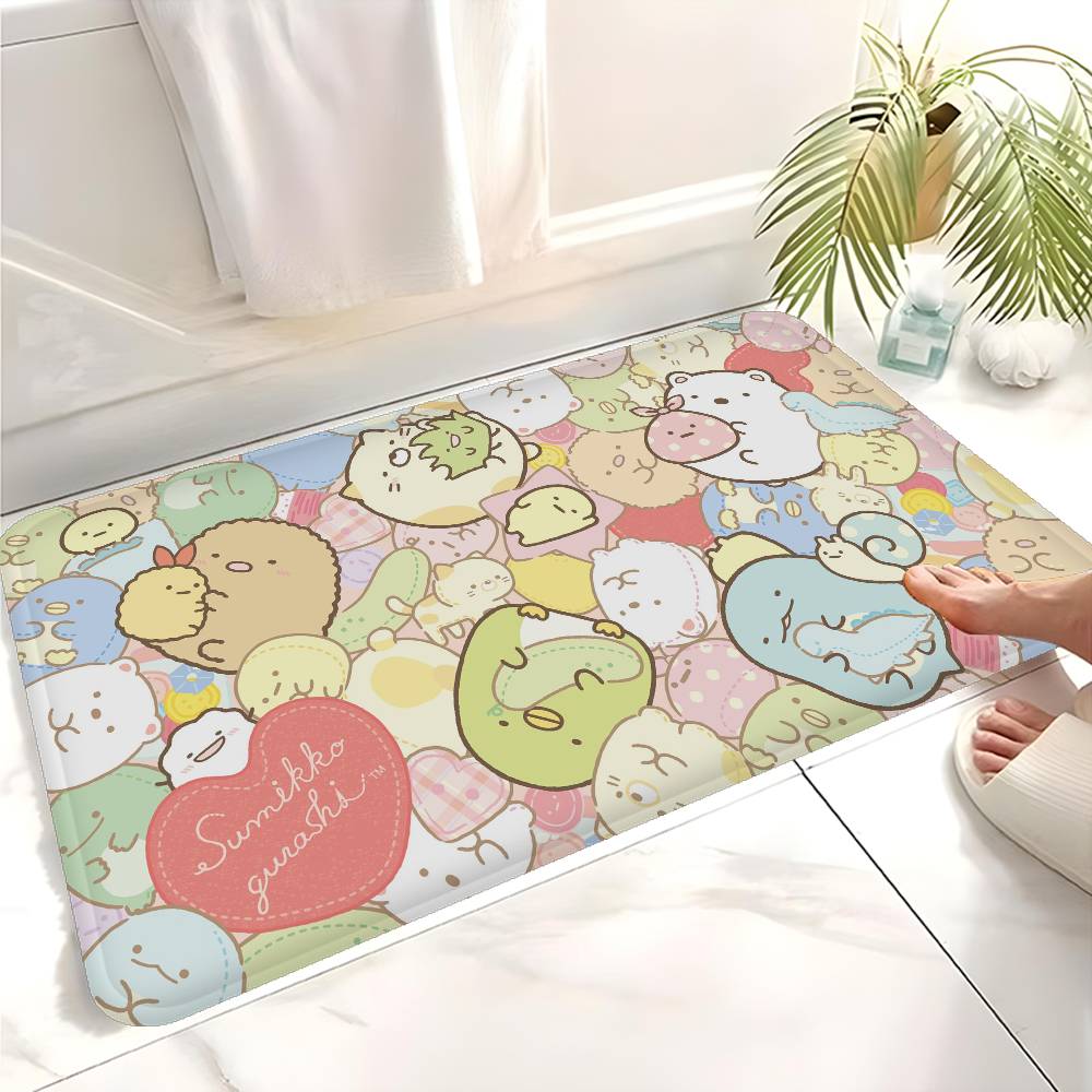 Cute Sumikko Gurashi Bathroom Mat Anti-slip Absorb Water Long Strip Cushion Bedroon Mat Welcome Doormat
