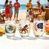 Tiefsee-inspirierte Trinkgefäße Handgefertigter Glasbecher, Einzigartiger Aufdruck mit Meeres животных-Motiv Meeres-Themen-Küchengeschirr Bar-Tumbler, Dekoratives Glasgeschirr