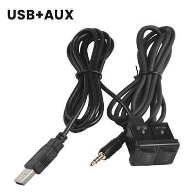 Car Dash Montare încastrabilă AUX Port USB Panou Adaptor cablu prelungitor USB pentru barcă de mașină pentru Toyota Adaptor cablu audio panou USB stereo pentru mașină