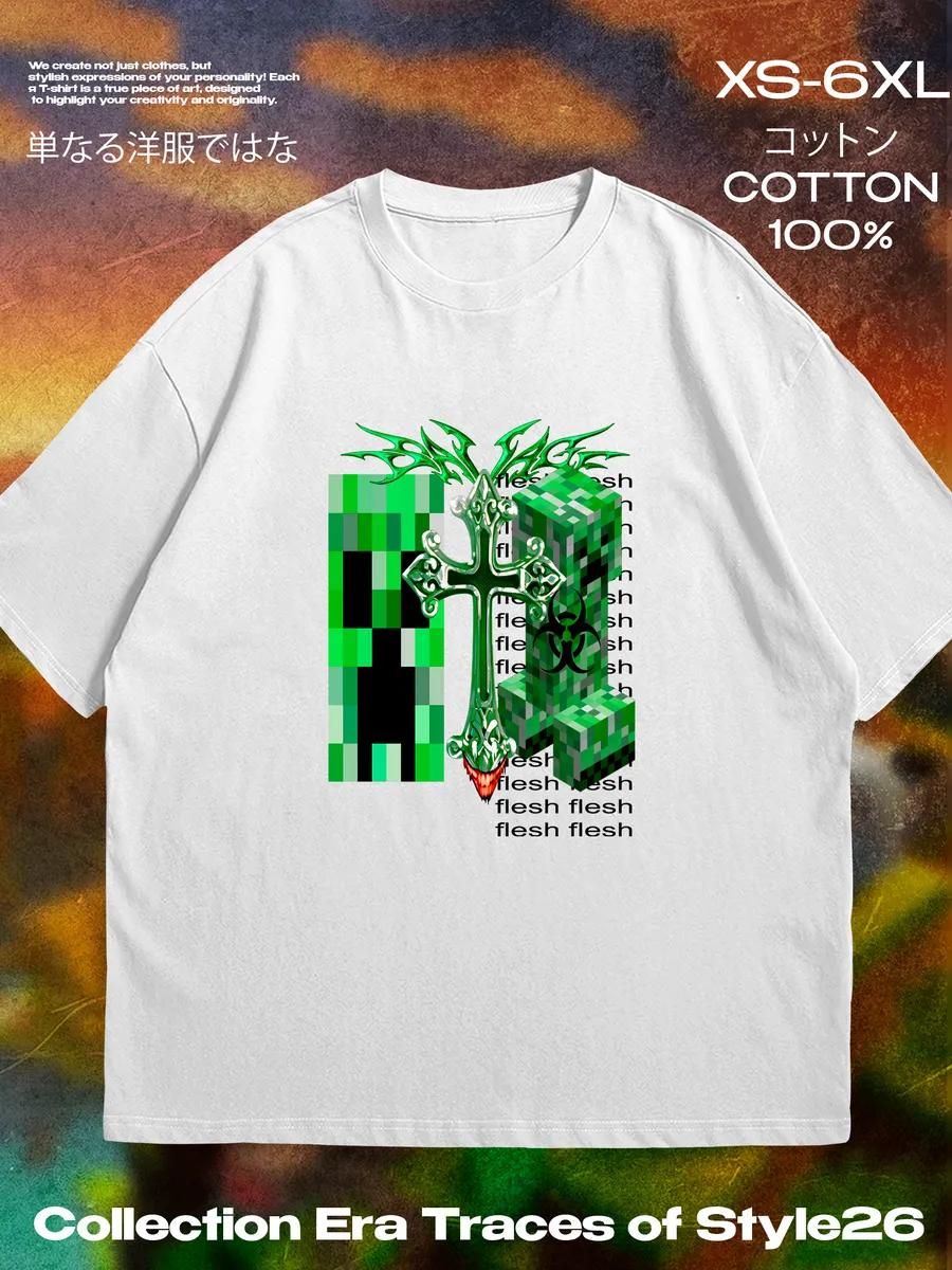 Minecraft Ocelot Game Printed T-shirt M