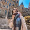 Sleeping voluminous shaggy scarf with suitable for both men and in solid and checked patterns Sheep Fluffy, fringe, women, (blue-brown)