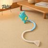 Talos Cotton Rope Cat Toy, Silent Plush Cloud Carrot Cheese Chew Stuffed Crocodile Toy for Indoor Cats Teething Relief, Interactive Play