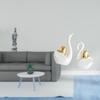 Guan Yin Swan Statue Stone Ornament Artwork Feng Shui Collection Chinese Female Buddha Sculpture