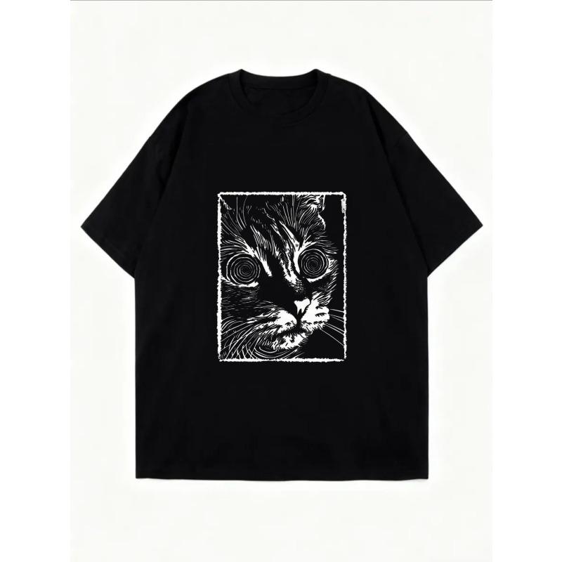 White Oversized T Shirt With Abstract Floral Print For Casual Wear
