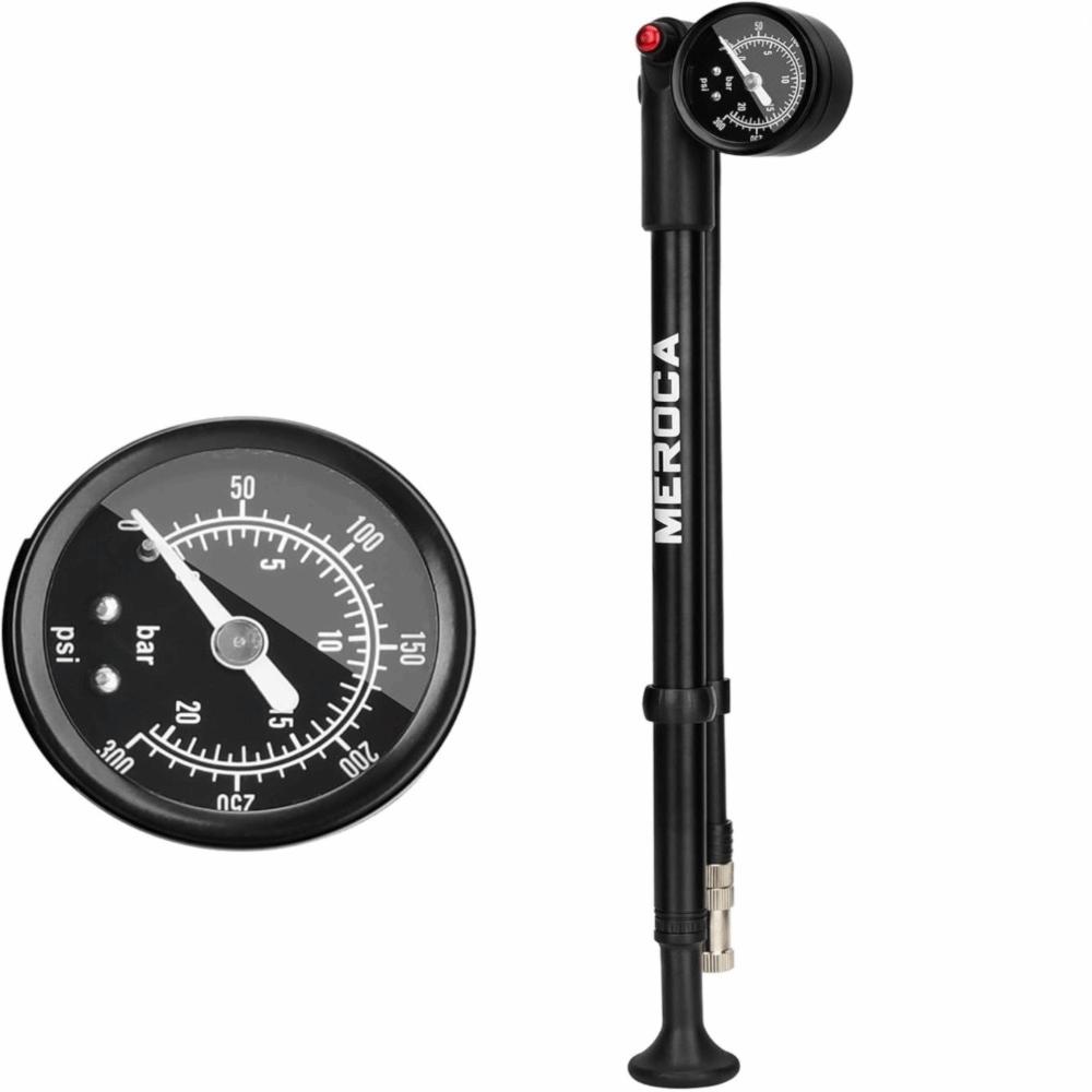Black High Pressure Shock Pump Shock Pump with Gauge Air Pressure Adjustment