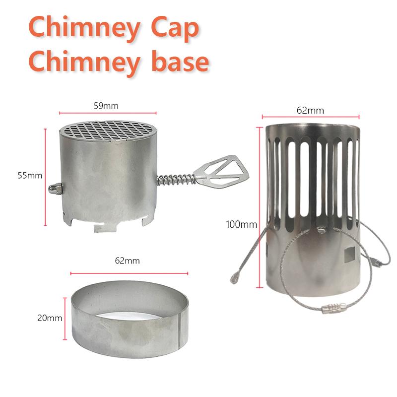 

Крышка дымохода и основание печи Аксессуары для кемпинговой палатки Замена основания дымохода из нержавеющей стали с сеткой против искр