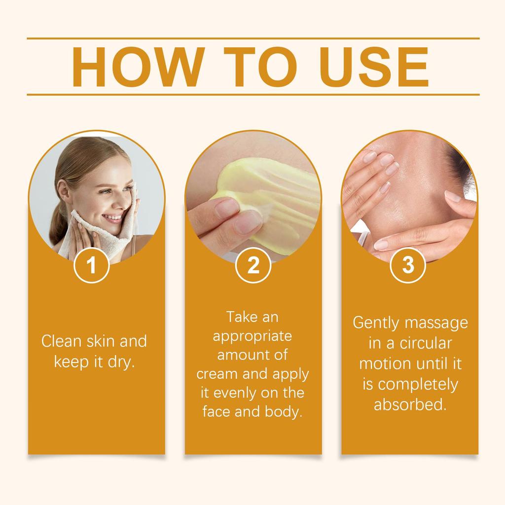 OUHOE Body Skin Smooth Moisturizing Cream, Face and Body Nourishing, Hydrating and Moisturizing, Elastic, Soft, and Firm Skin Care 120g