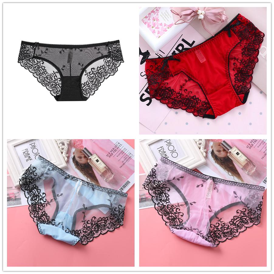 

4 шт./компл. Женские прозрачные трусики с низкой посадкой, сетчатые сексуальные трусы, нижнее белье, женское нижнее белье XL
