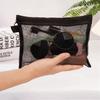 Mesh Portable Cosmetic Bag, Travel Makeup Pouch for Toiletries Lipstick Accessories