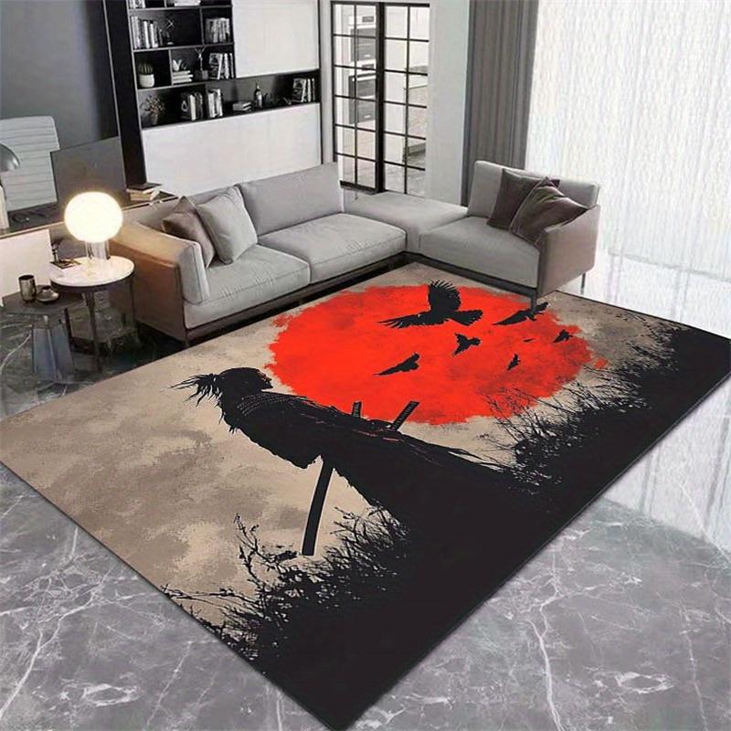 Warrior Spirit Pattern Carpet For Live Room Bathroom Floor Mat Soft Large Area Rug Waterproof Bedroom Rug Home Decor