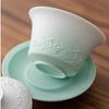 150ml Traditionelle Chinesische Keramik Gaiwan Teetasse Handgefertigt Meereswellen Teeschale Haushalt Schönheits Tee-Infuser Reise Tragbares Teegeschirr