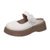 In the evening, the thick-soled super fire pedal Mary Jane bag head half slippers women's summer wear 2025 new popular cool slippers