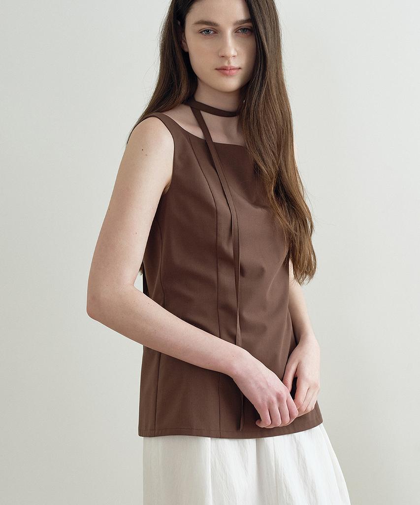 MAKE A TOAST Boat Neck Heartline Top Brown Mbfsto013Br