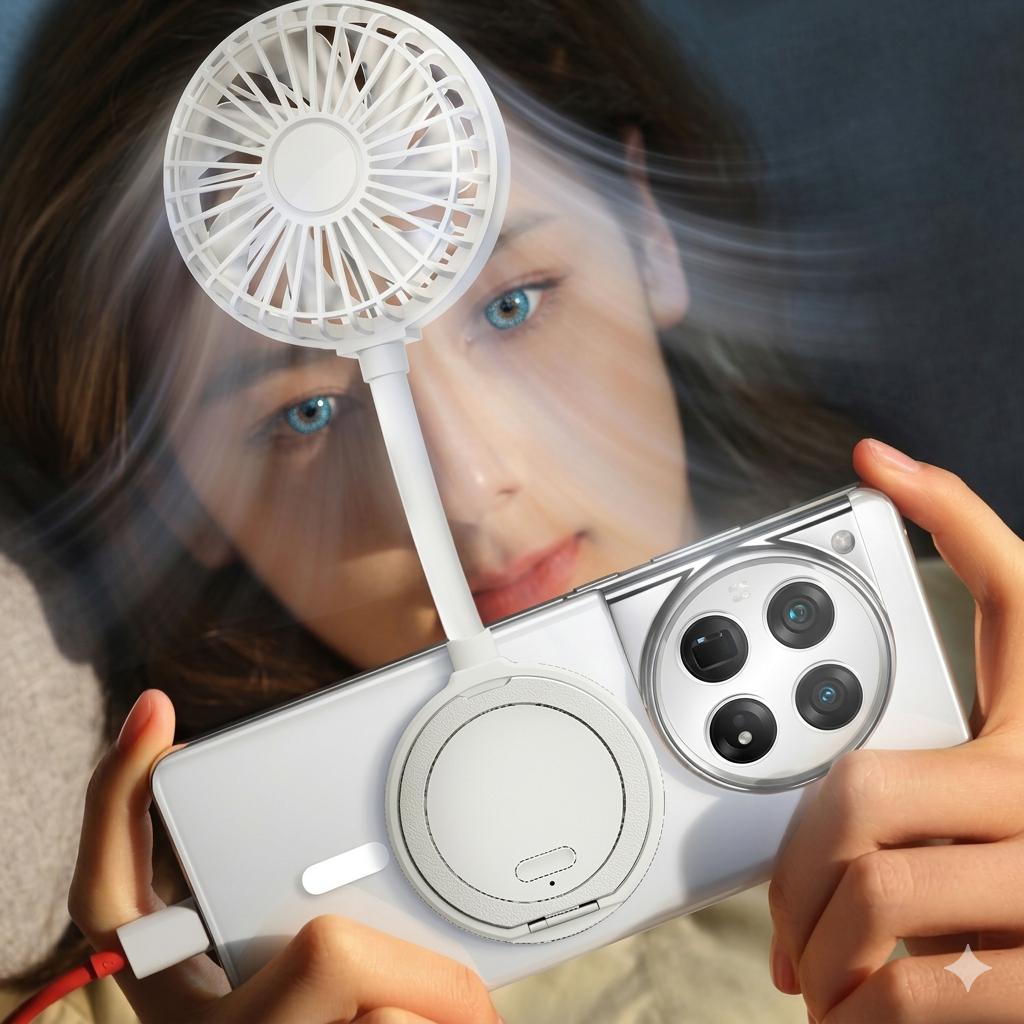 USB Charging Mini Magnetic Fan Portable Small Personal Fan Compatible with iPhone And Magnetic Phones/Magnetic Phone Cases