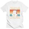 Thats What I Do I Play Golf I Drink Beer And I Know Things Funny Cat T Shirt for Men Tshirt Casual Tee Tshirts Loose Fit