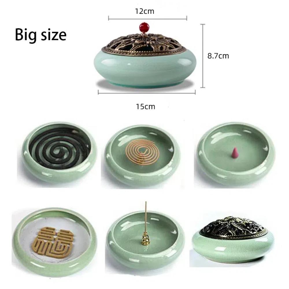 Large Aroma Censer Ceramic Sandalwood Stove New Incense Burner  Home Decoration