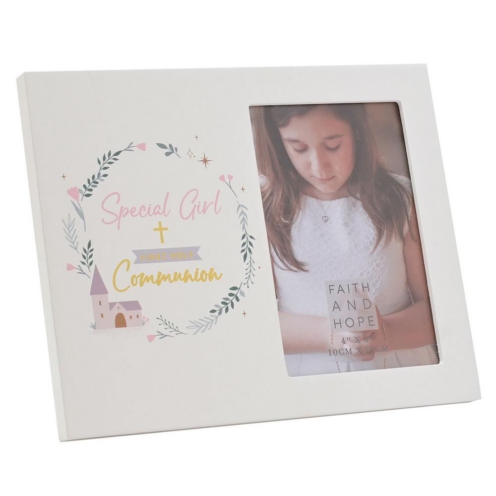 Celebrations Faith & Hope Wreath First Holy Communion Photo Frame