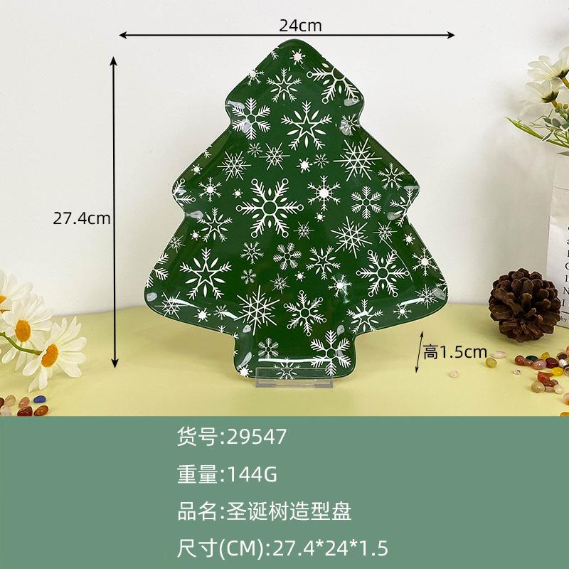 

Пластиковая рождественская посуда Тарелки для украшения Рождественские елки Тыквенные тарелки Формы снеговиков