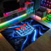 NSW Blues Design Crystal Velvet Carpet Cozy Non?Slip Printed Rug For Bedroom Living Room Entrance