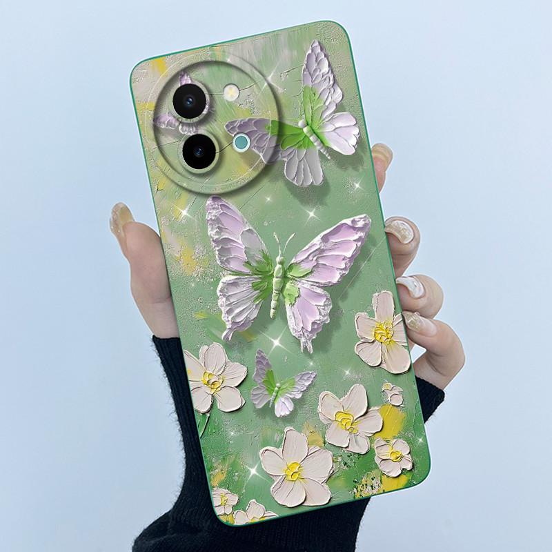 Case For Vivo Y38 Y58 T3X 5G Cute Panda Sweet Girls Silicone Soft Back Cover for VivoY38 VivoY58 5G Bumper Protective Casing