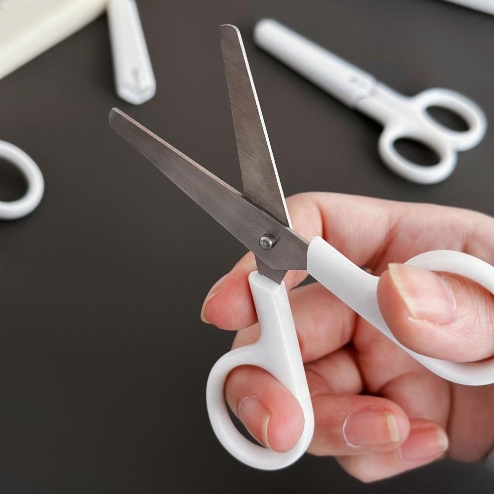 Pure White Children's Scissors Handmade Cut Paper Tool Mini Stationery Scissors Kindergarten