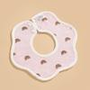 Ins Double-sided Cotton Waterproof Bib Crepe 360-degree Rotating Saliva Towel Children's Breathable Gauze Baby Bib